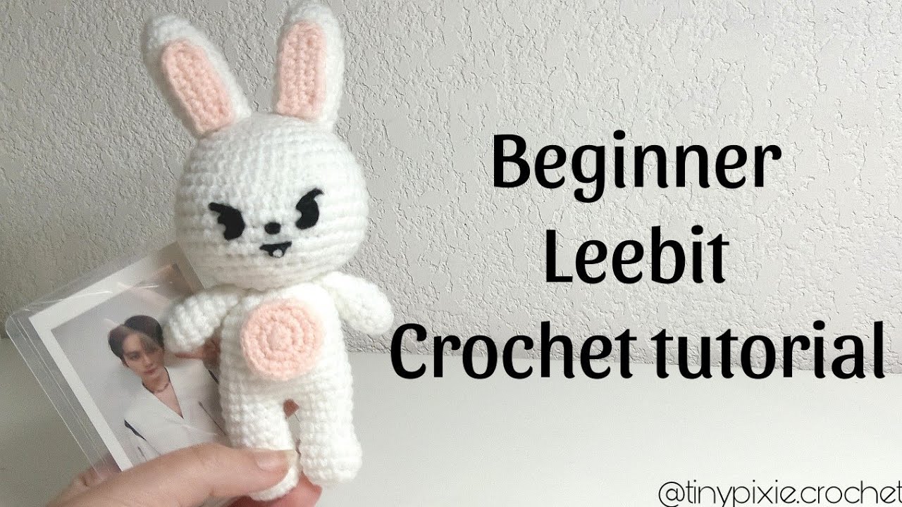 [Skzoo crochet tutorial #2] How to crochet stray kids skzoo Leebit✨ Beginner friendly❤️