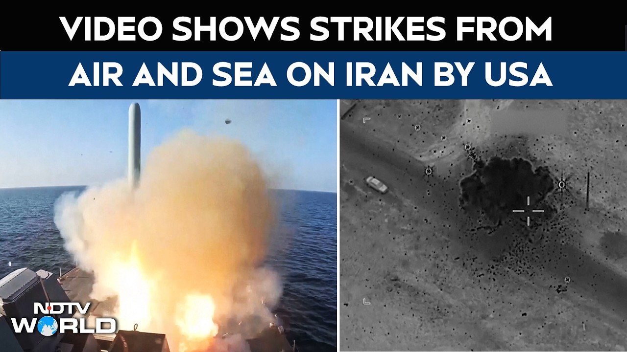 US Attacks Iran | US Defense Dept. Video Shows Strikes From Air And Sea On Iran