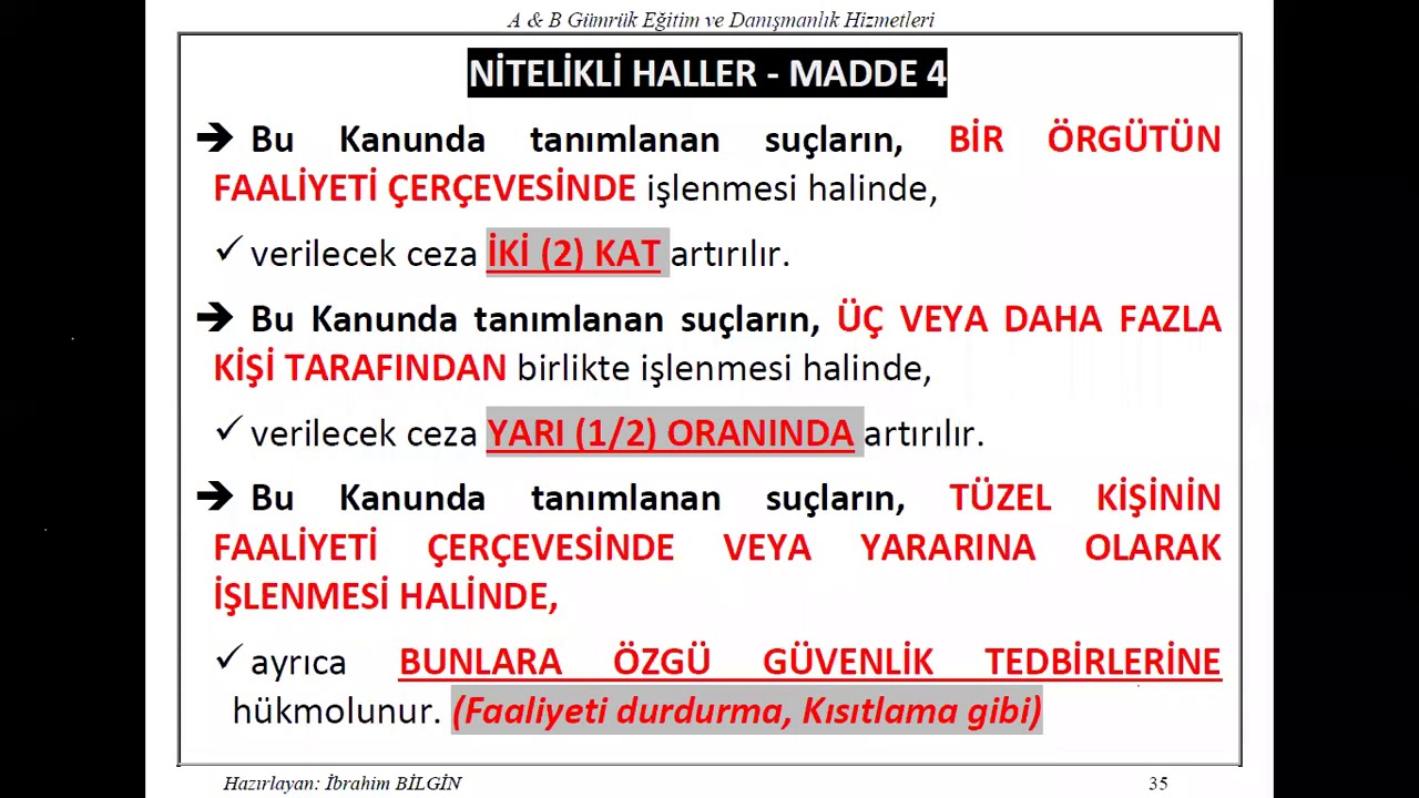 KAÇAKÇILIK KANUNU 5607 2.KISIM
