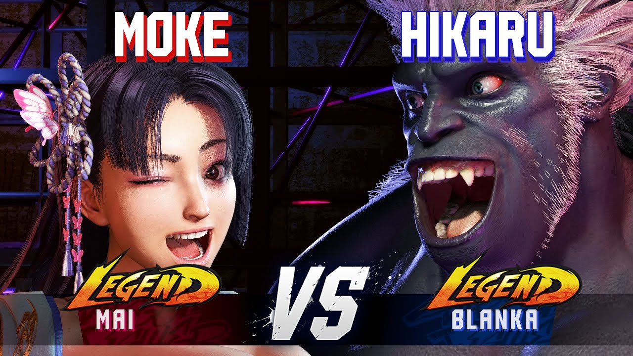 SF6 ▰ MOKE (Mai) vs HIKARU (Blanka) ▰ High Level Gameplay