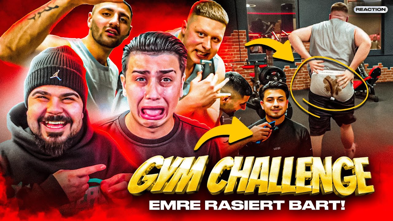 JORDAN KACKT SICH IN HOSE 🤮💩 EMRE RASIERT BART 😱 GYM Challenge