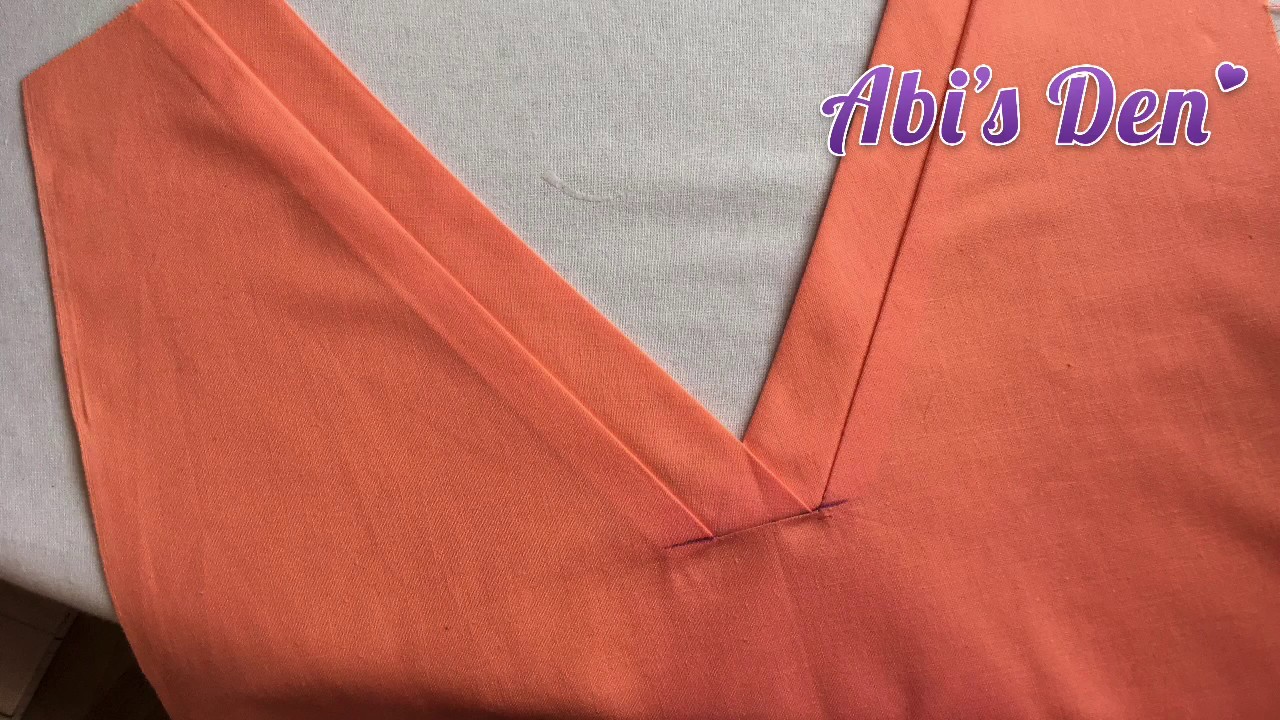 How to Make Scrubs V Neck Placket -| Abi’s Den ✂️🧵