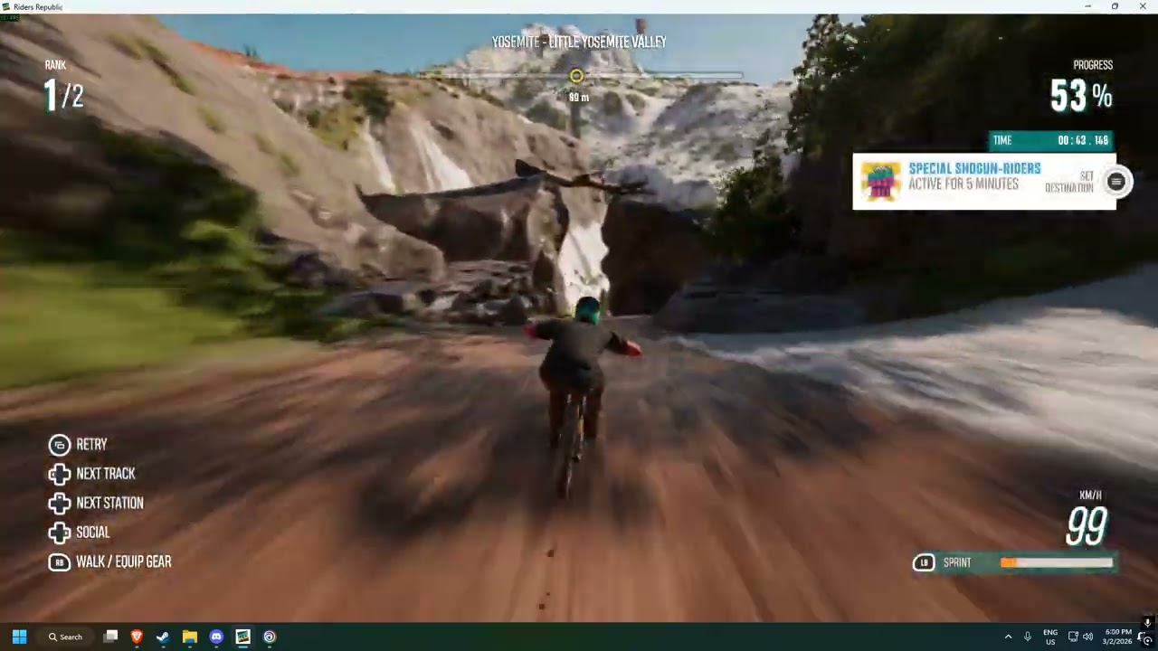 Riders Republic Level BikeRace-DivingBoard Time 1:10.545 #race #bike #vans