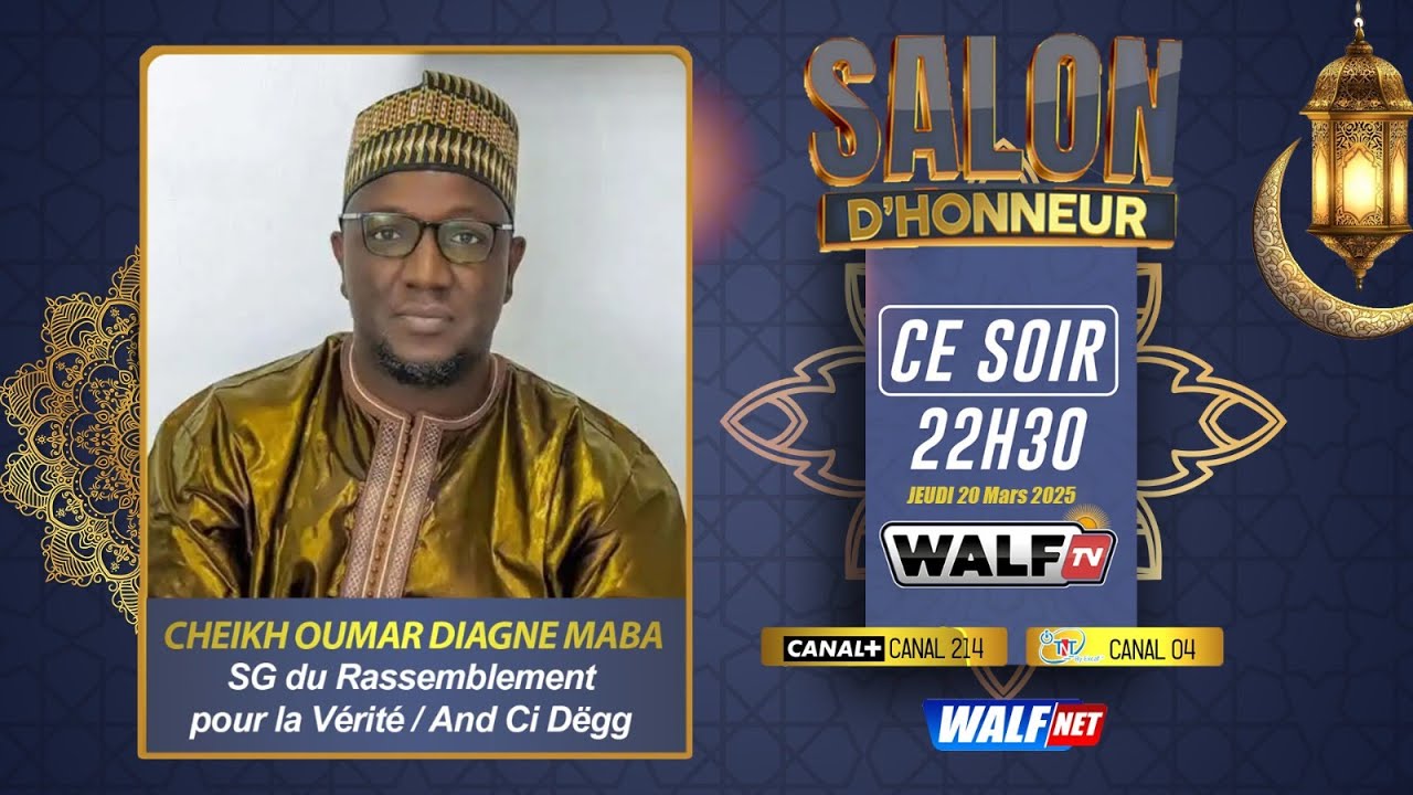 CHEIKH OMAR DIAGNE est l'invité de Salon d'honneur | Jeudi 20/03/25 Sur Walf Tv