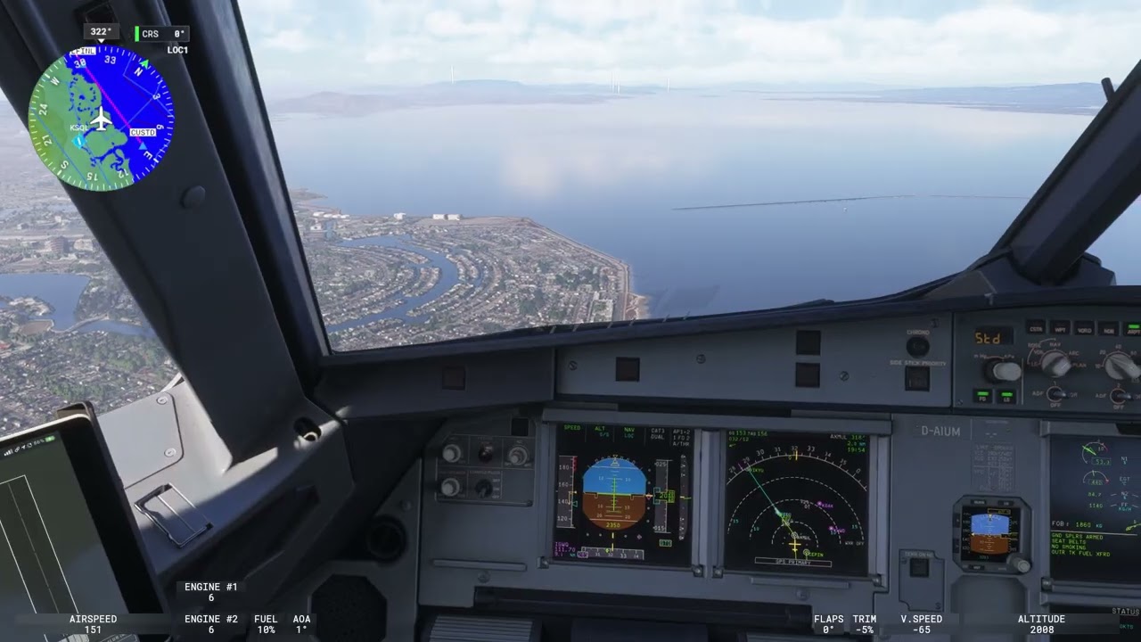 San Francisco Manual ILS Approach (Fenix A320)