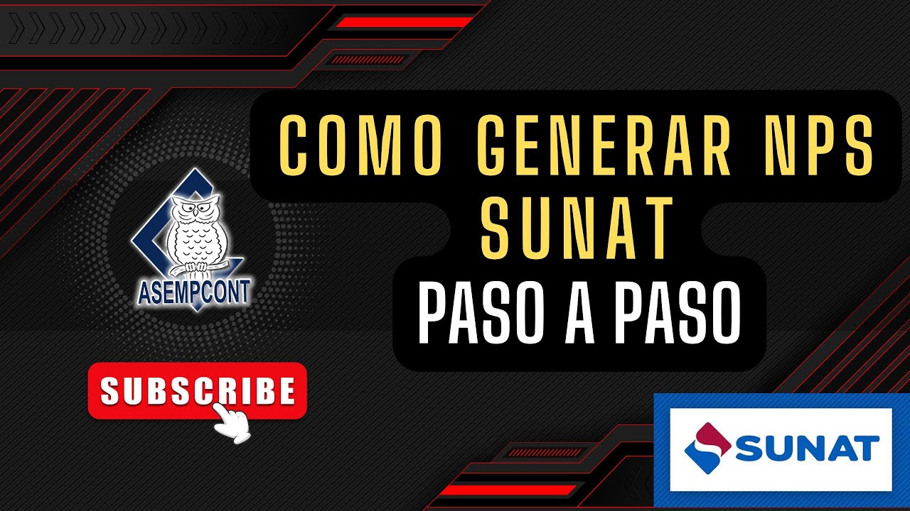 COMO GENERAR EL NPS - NUMERO DE PAGO SUNAT - DESDE EL PORTAL DE SUNAT