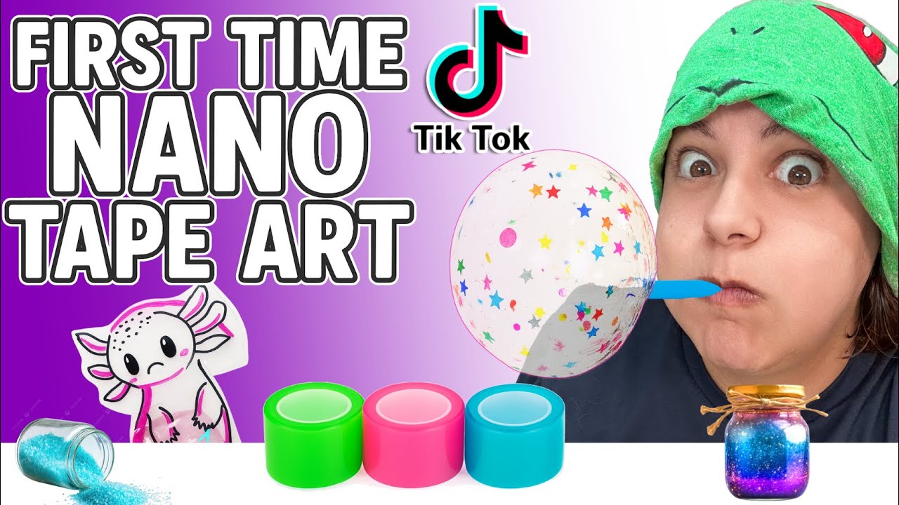 I Try VIRAL Tiktok Nano Tape Art For The First Time
