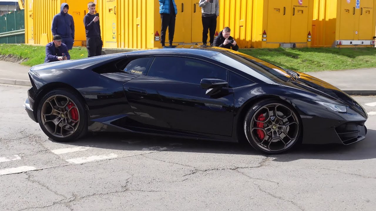 Modified cars and supercars leaving car show  (yumcars April 2024)