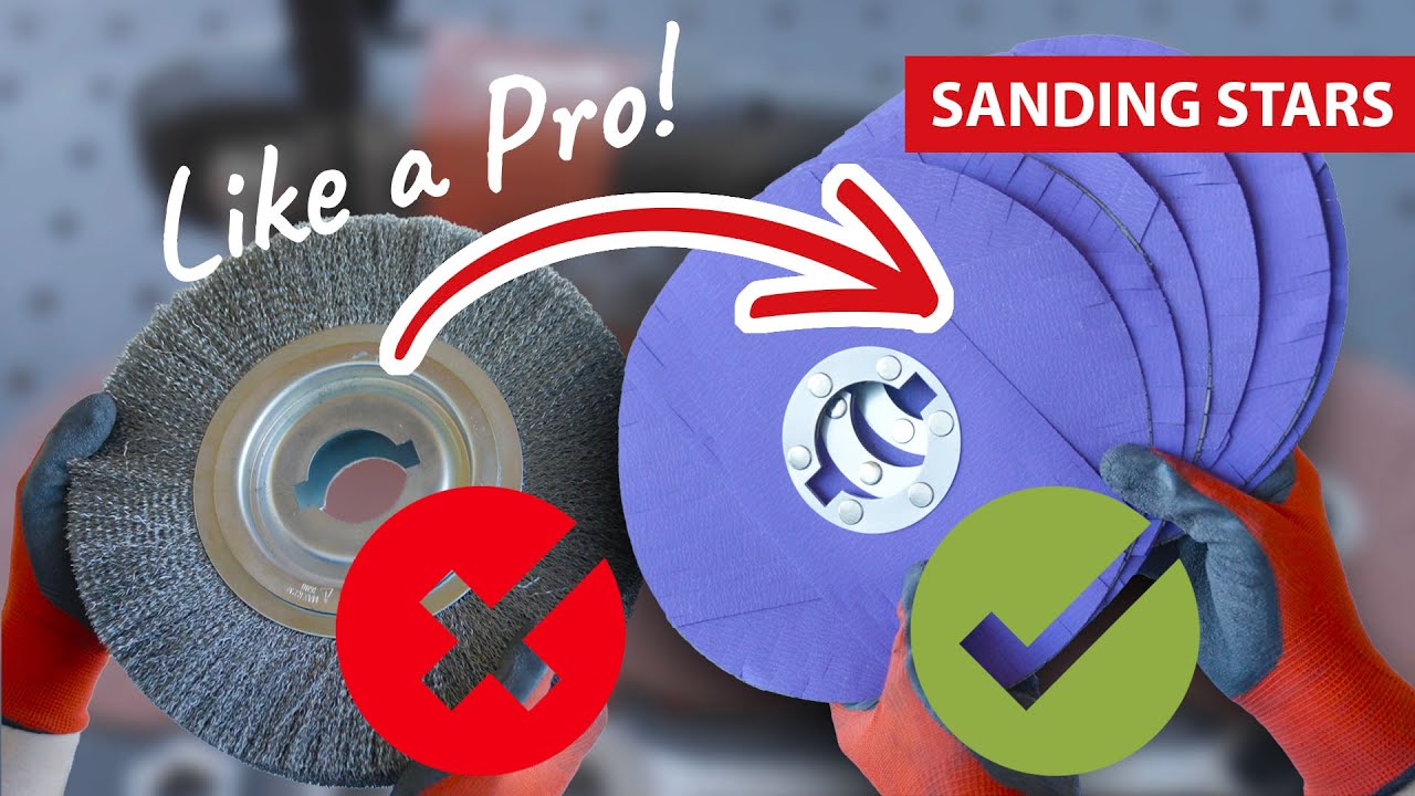 Bye wire brushes - Hello sanding stars! Retool to the pro tool for tube and profile deburring.
