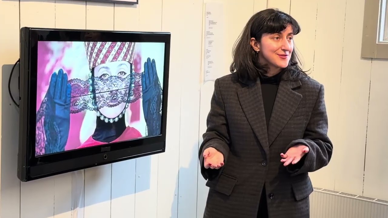 Cutator Sona Stepanyan on Sergei Parajanov. Exhibition in Södertälje, Sweden