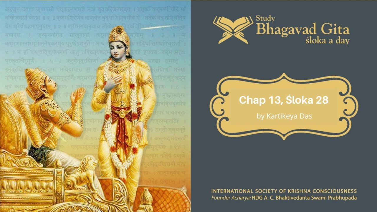 #477 Bhagavad-gita Chapter 13,Śloka 28 -Kartikeya das