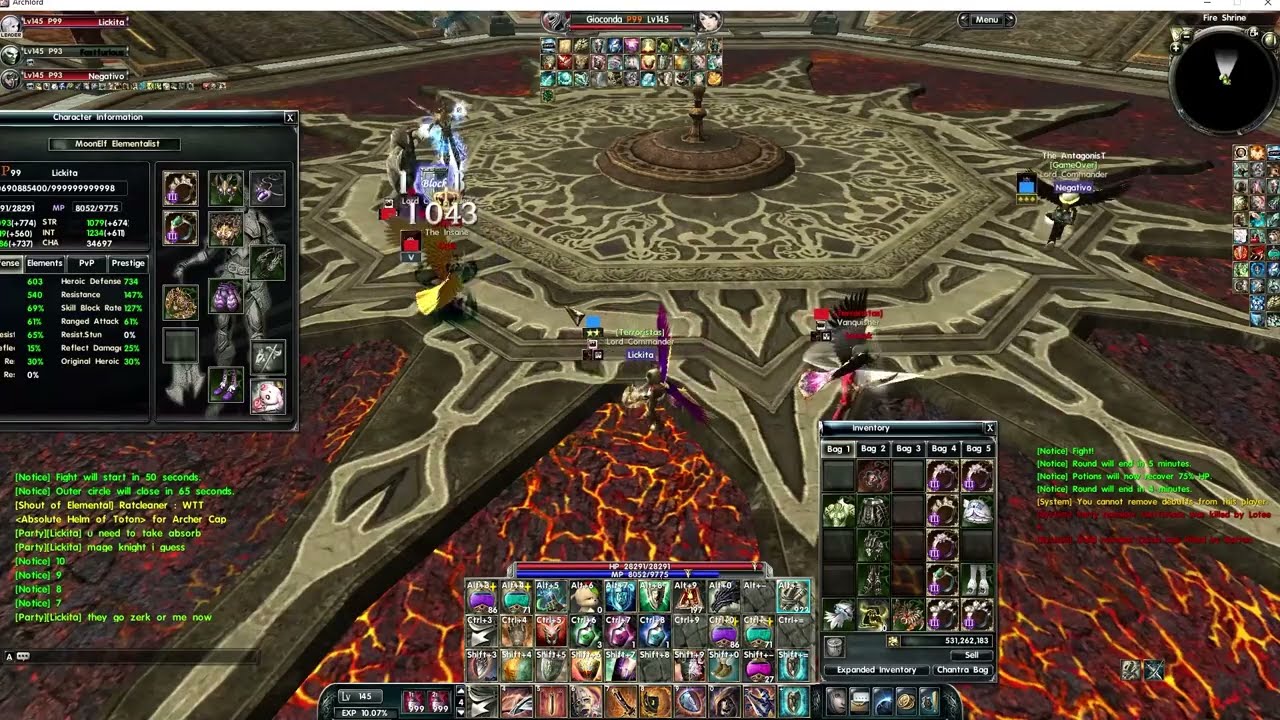 World of Chantra | Archlord | Elementalist in Arena | summer 2022.