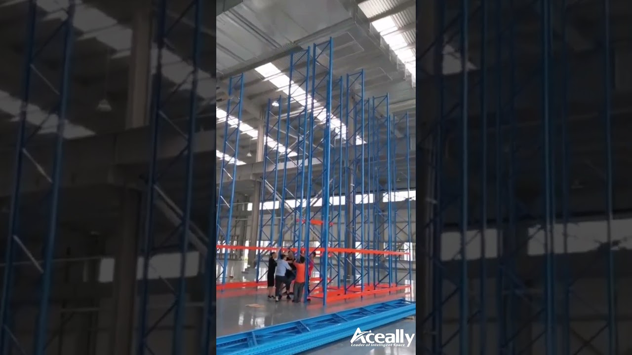 Heavy duty pallet rack system installation