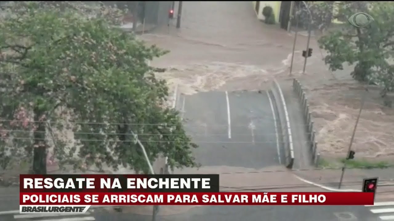 MS: Policiais salvam mãe e filho de enchentes