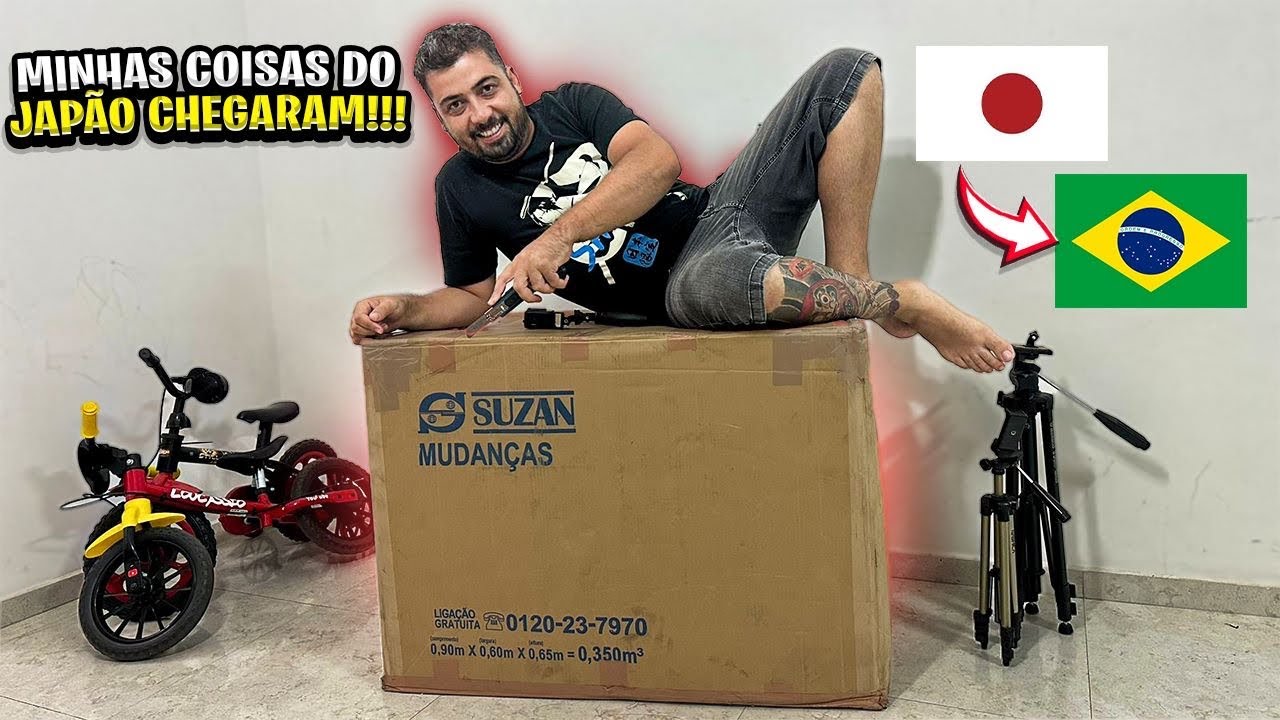 COMO CHEGOU MINHA MUDANÇA DO JAPÃO PARA O BRASIL! Abri a caixa!