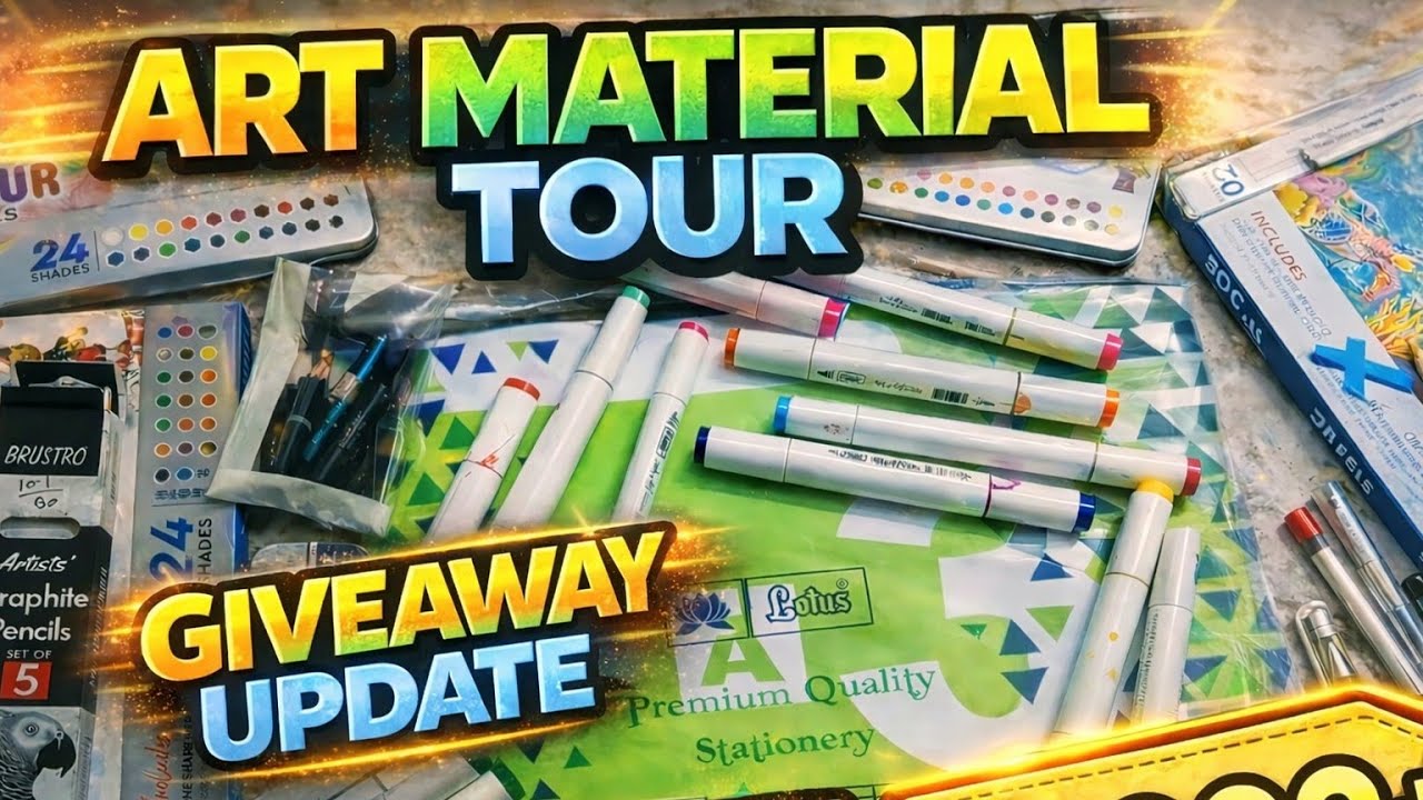Art material tour, drawing material, art setup tour