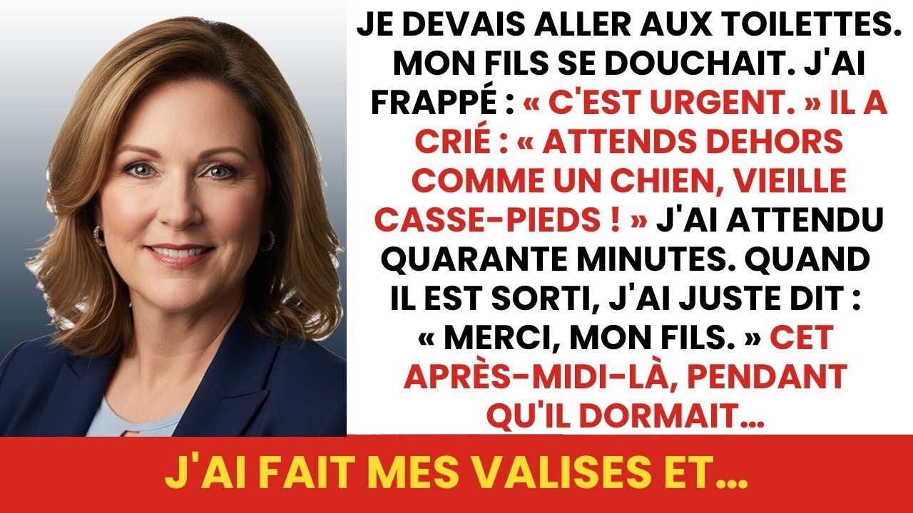 J’ai frappé à la porte et mon fils a crié   « Attends dehors comme un chien !» Cet après midi là…