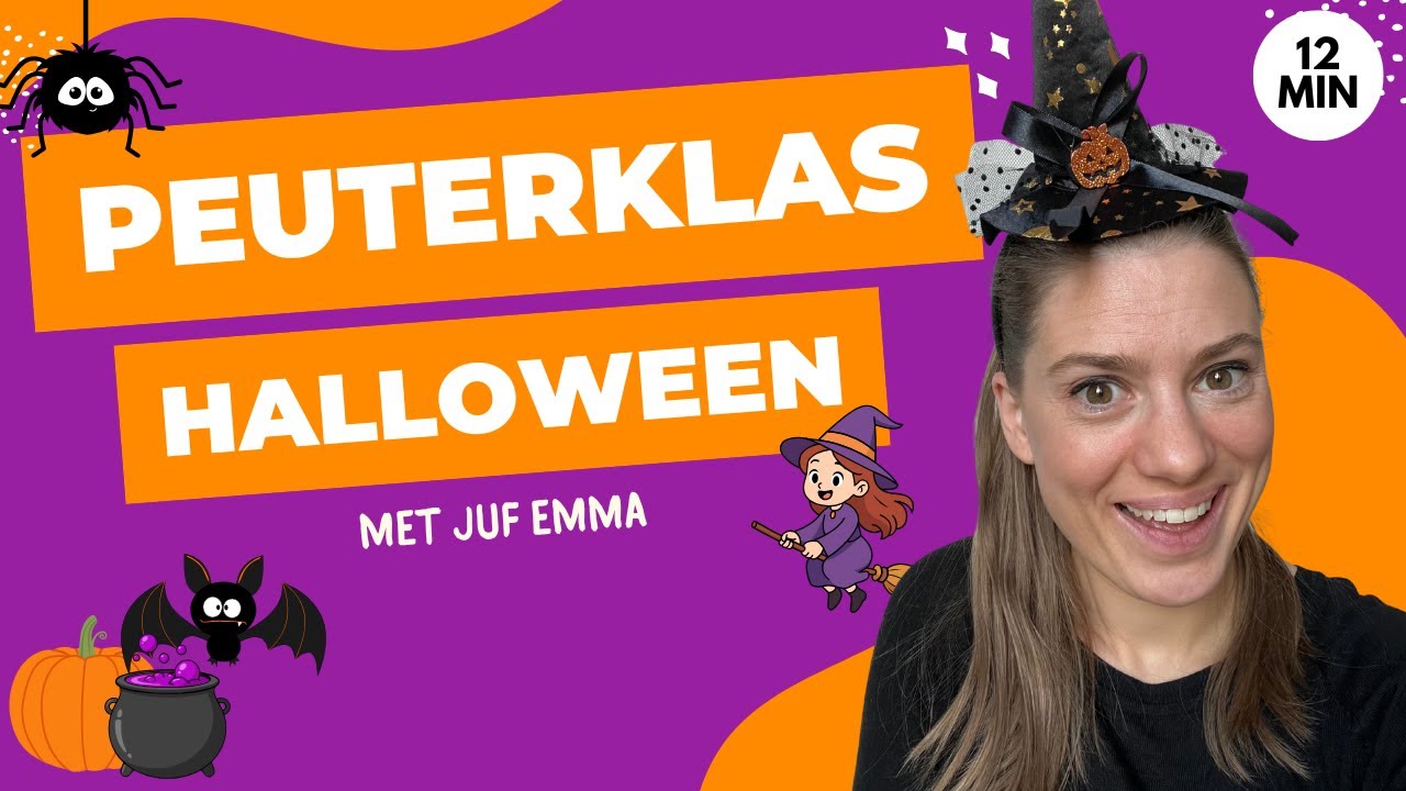 Leer praten met Juf Emma | Educatief Halloween-filmpje met liedjes en nieuwe woordjes voor peuters