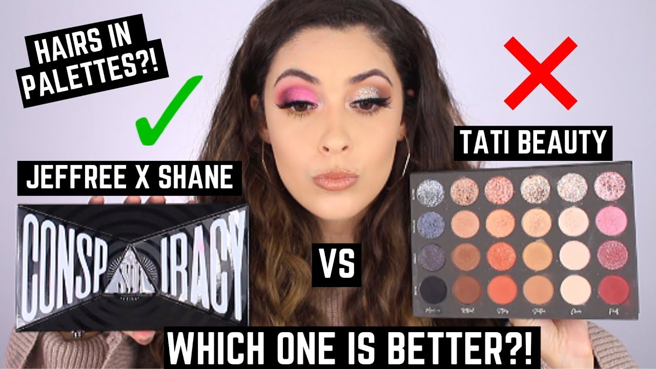 TATI BEAUTY VS SHANE X JEFFREE STAR CONSPIRACY PALETTE COMPARISON | REVIEW, SWATCHES,TUTORIAL