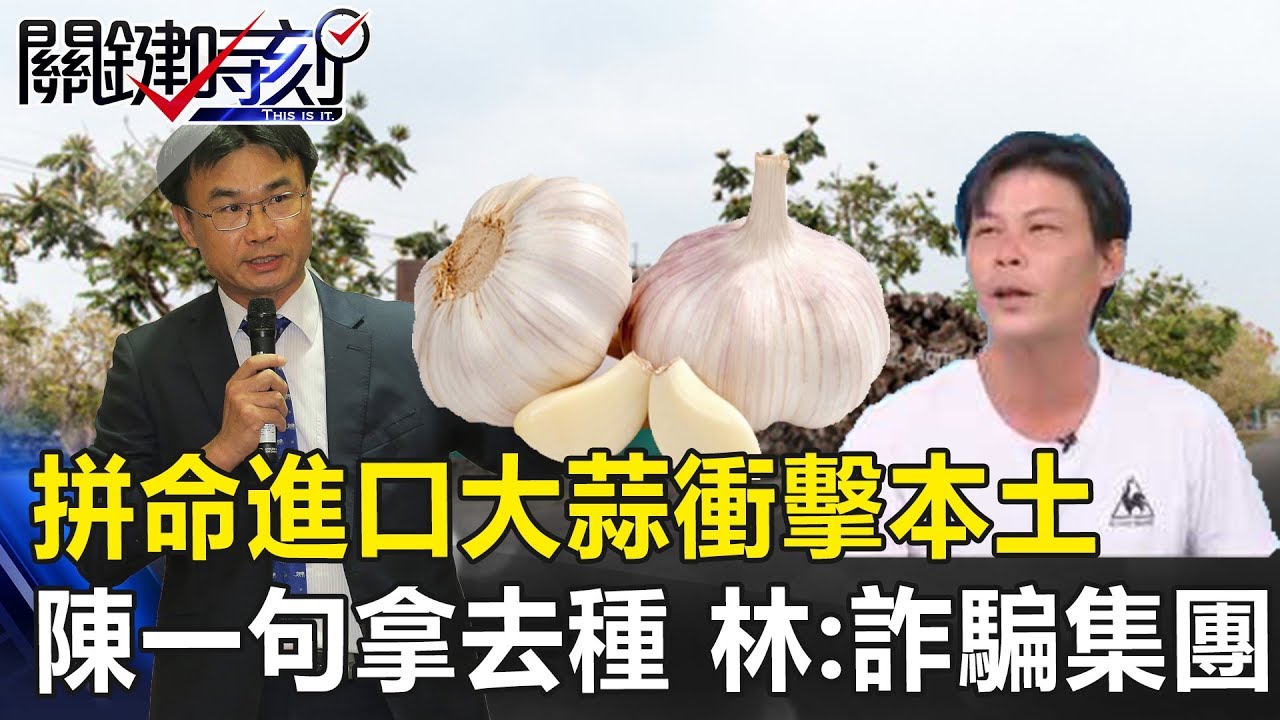 拼命進口大蒜衝擊本土！陳吉仲一句「拿去種」&hellip;林佳新：詐騙集團！ 關鍵時刻20190325-3 林佳新