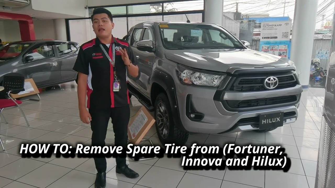 HOW TO: Remove Spare Tire from (Fortuner, Innova, Rush and Hilux)
