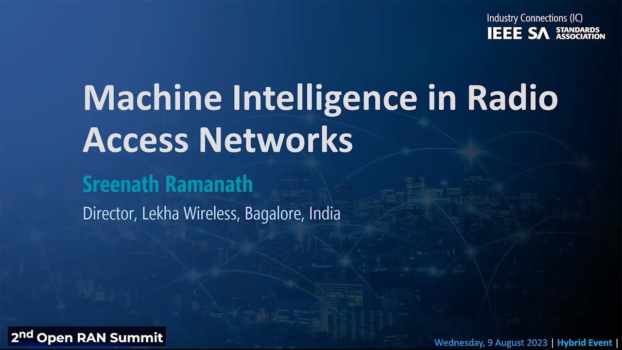 Machine Intelligence in Radio Access Networks