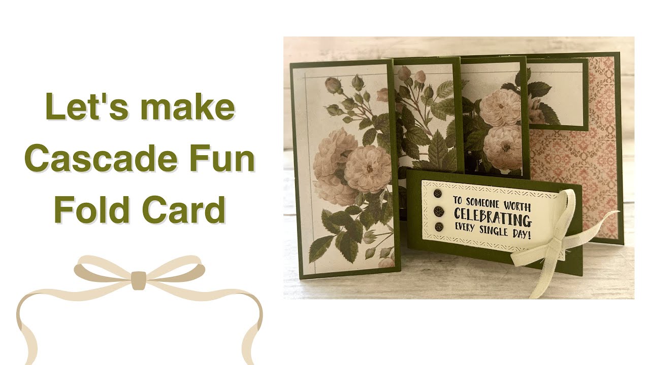 Cascade Fun Fold Card featuring Beautiful Gallery DSP