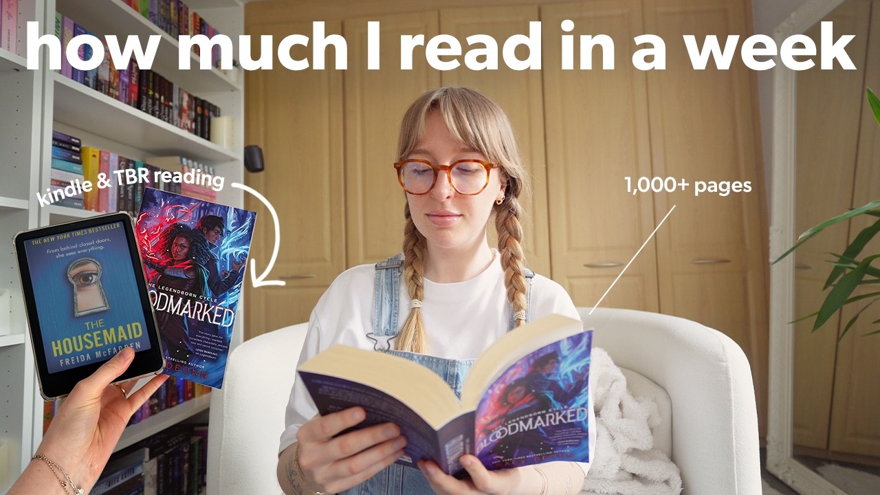 Сколько я читаю за неделю *реалистично для быстрого чтеца* 📖🎧 Планы на чтение и влог о чтении с K...