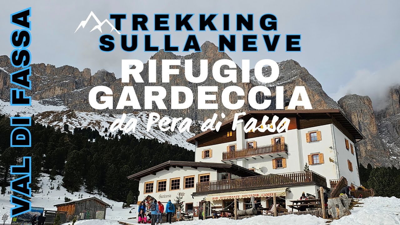 190ª escursione | Sulla neve al Rifugio Gardeccia da Pera di Fassa passando a Pian Pecei | in 4K