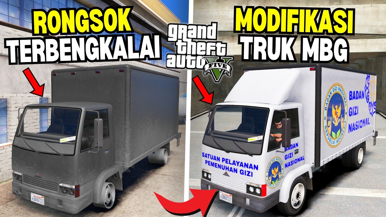 Aku Menemukan Truk MBG Langka Rongsok Terbengkalai di Kota - GTA 5 MOD