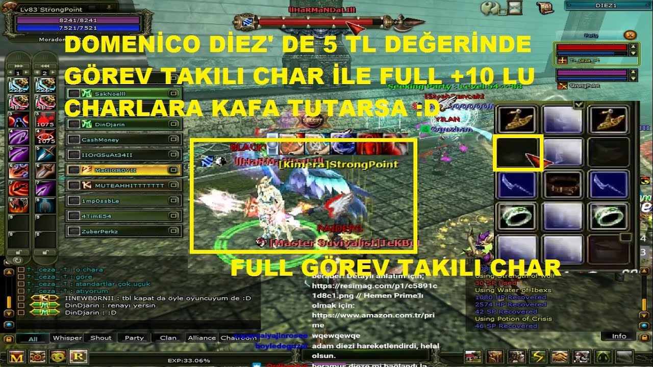 DomenicoWacco Diez' de 5 TL Değerindeki Charla Full +10 Charlara Kafa Tutmazsın :D - Knight Online