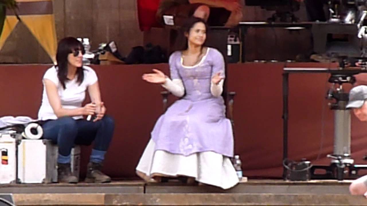 Bradley James, Santiago Cabrera and Angel Coulby rehearsing 21/6/11