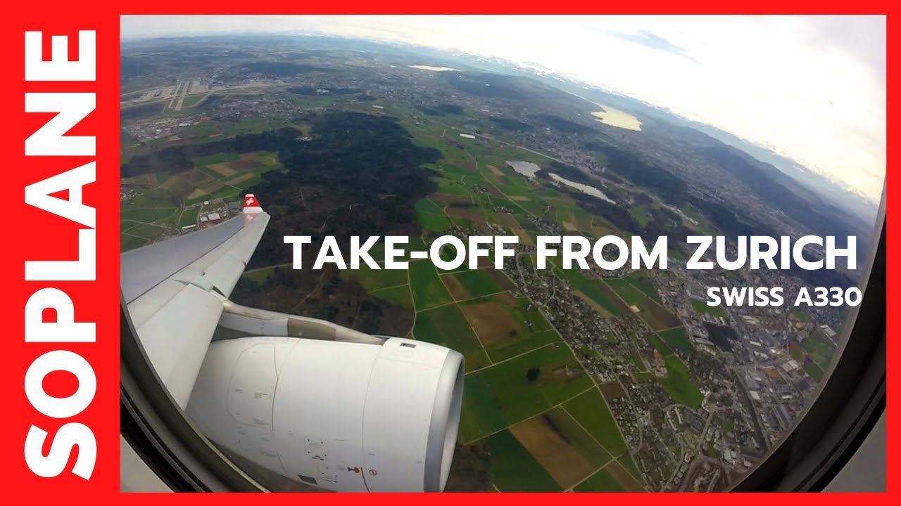 SWISS AIR LINES -TAKE-OFF FROM ZURICH AIRPORT - A330