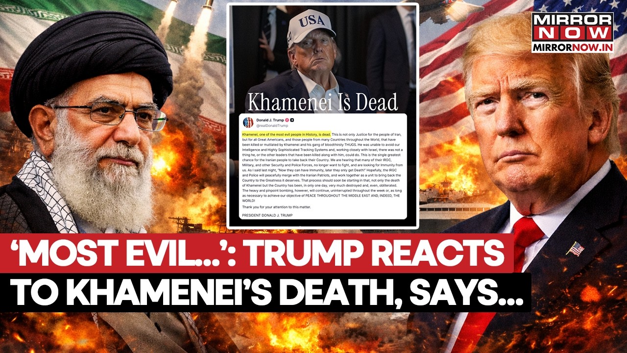 Israel Attacks Iran: 'Most Evil...', Trump Reacts To Khamenei's Death, Says This To Iranians | Watch