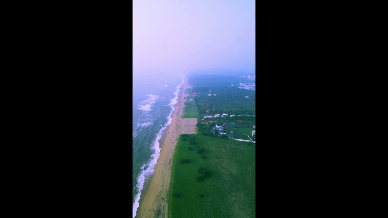drone view of ECR sunrise   #chennai #ECR #sunrise #shorts