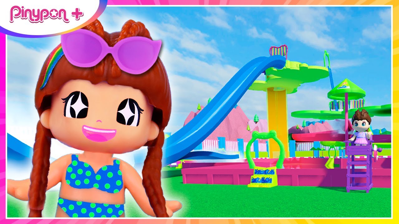💦🏊 &iexcl;Reto en el PARQUE DE AGUA con @LunaForever &iexcl; ROBLOX !🌈 &iexcl;Pinypon Plus!