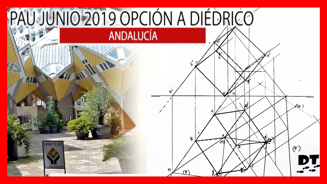 💪 PAU dibujo técnico Andalucía 2018 💥 DIÉDRICO 💥 Ejercicios de selectividad resueltos junio A