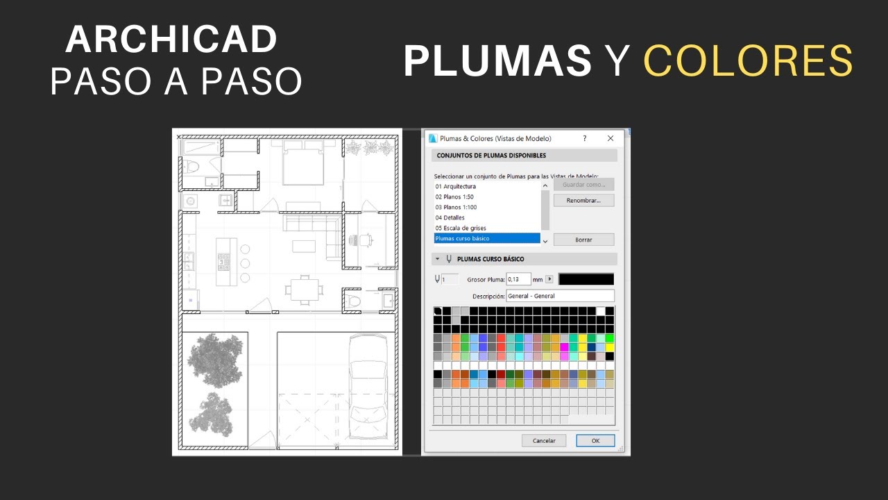 PLUMAS Y COLORES | Representación Gráfica | Archicad | 2019