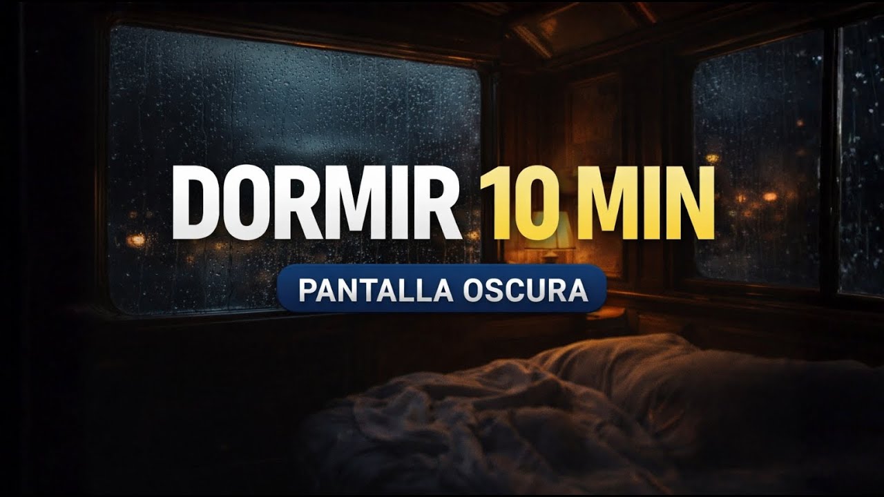 Dormir profundo en 10 minutos | Lluvia en ventana (Pantalla oscura)