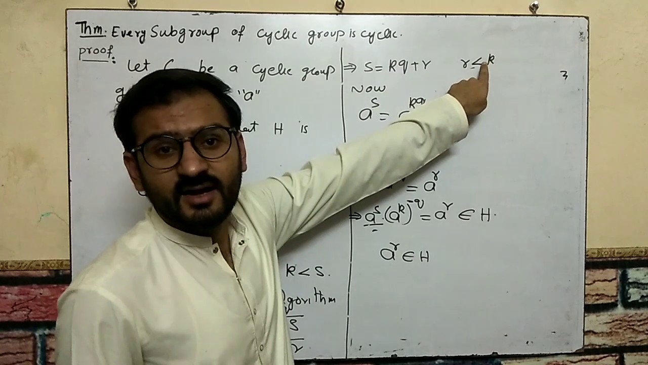 THM:  Every Subgroup of cyclic group is Cyclic| GROUP THEORY URDU/HINDI |LECTURE #16