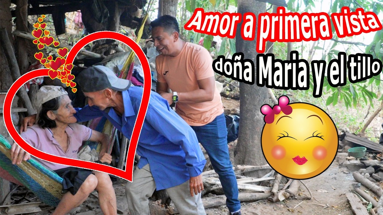 Doña Maria y él tillo amor a primera vista, vean la reacción de doña Maria al conocer al tillo - Edi