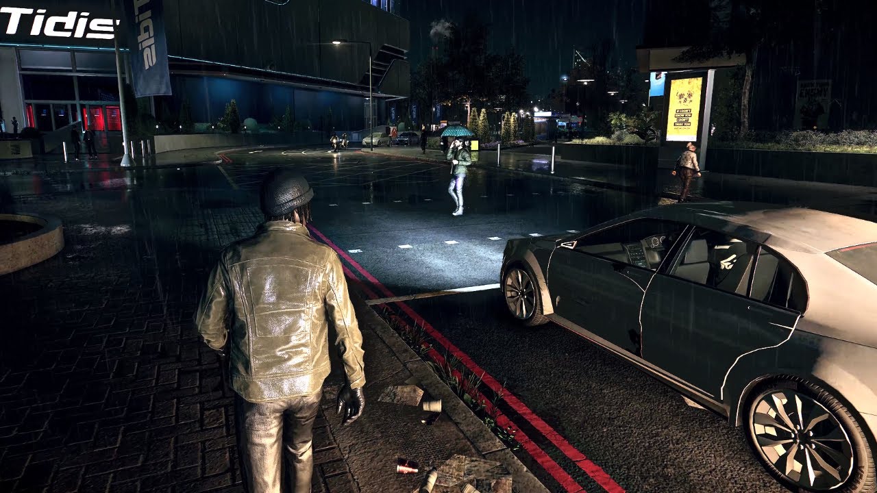Walking in the Rain at Night in Watch Dogs: Legion | 4K Ultra Graphics | Relaxing Walk
