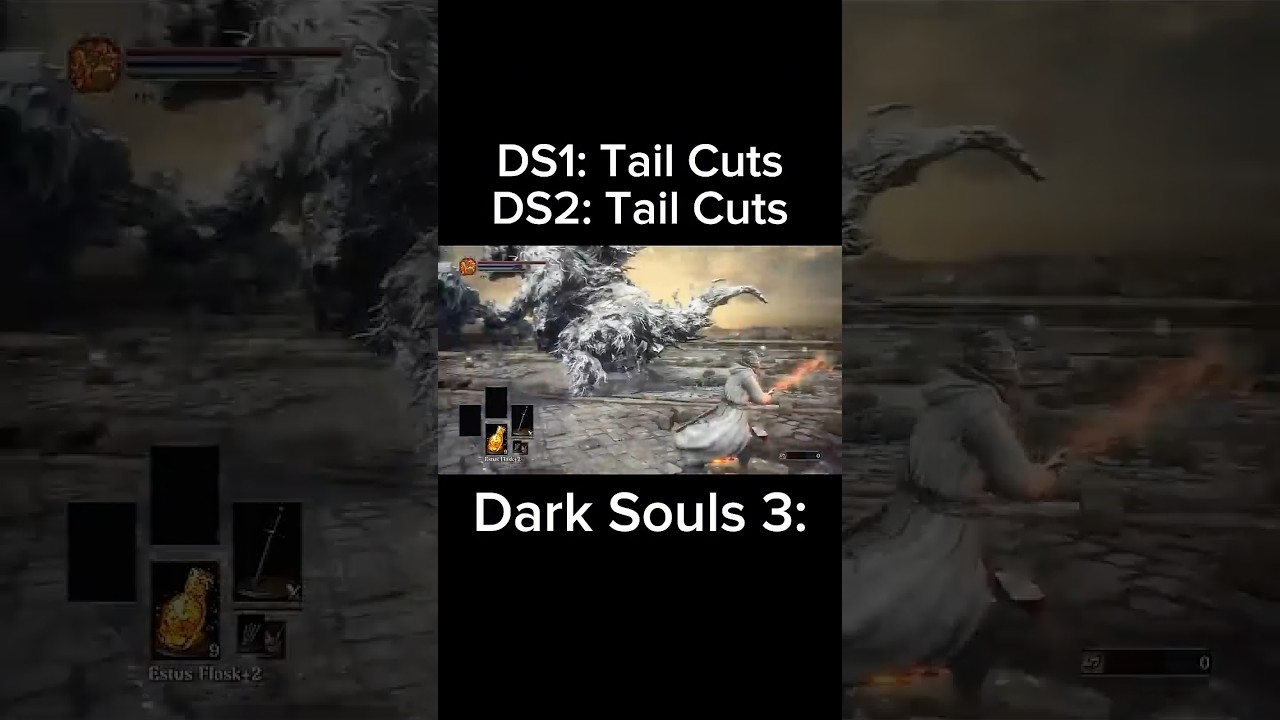Dark Souls 1 and 2 had tail cuts. Dark Souls 3 has THIS 