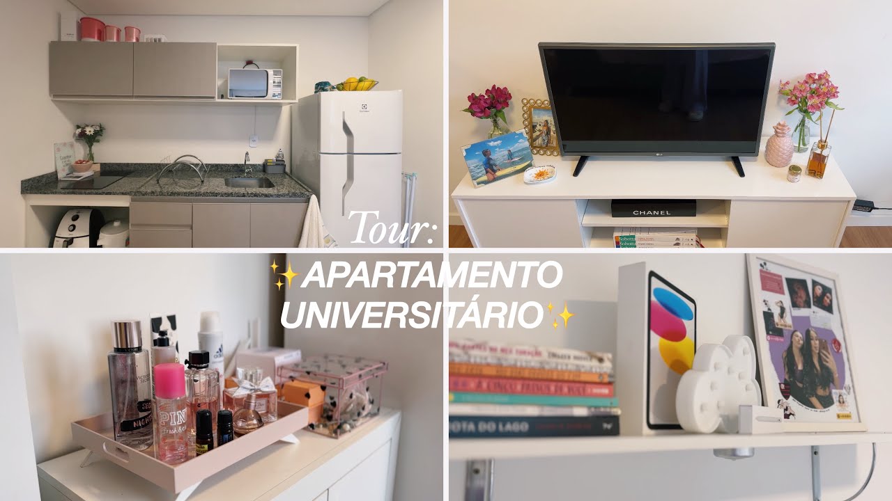 Tour pelo meu novo ✨APARTAMENTO UNIVERSITÁRIO✨ (Me mudeiii)