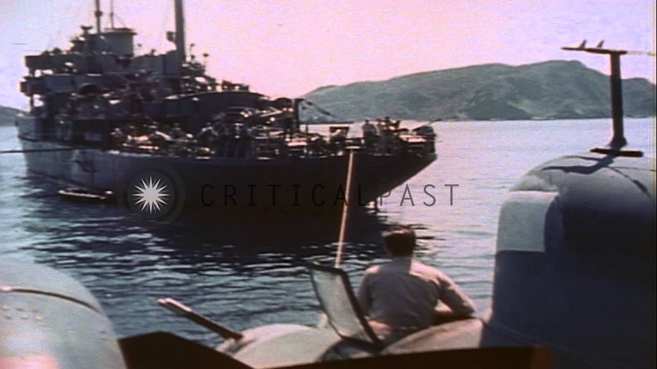 PBM Mariner aircraft involved in rescue operations HD Stock Footage
