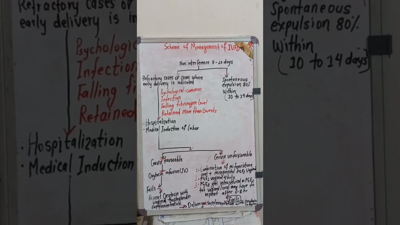 scheme of management of IUFD @flowchart
