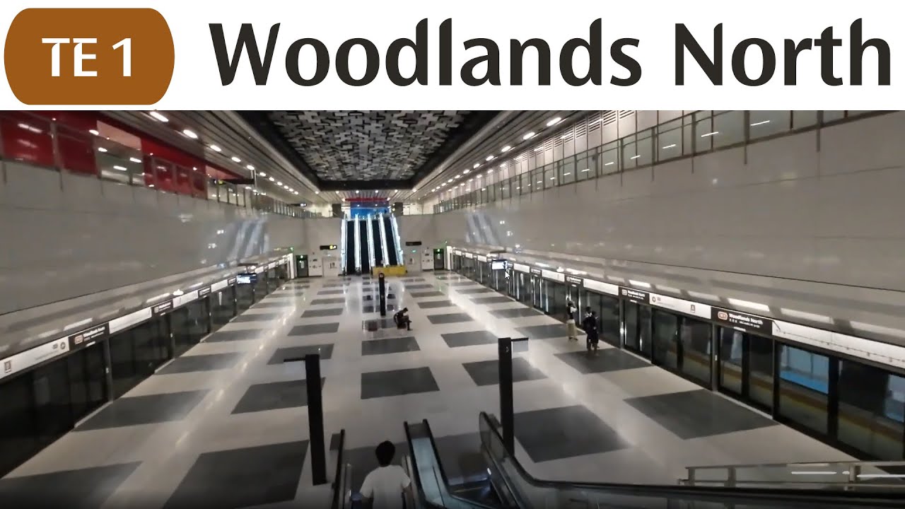 TE1 Woodlands MRT Station: Exit 1 to Platforms | Thomson-East Coast Line