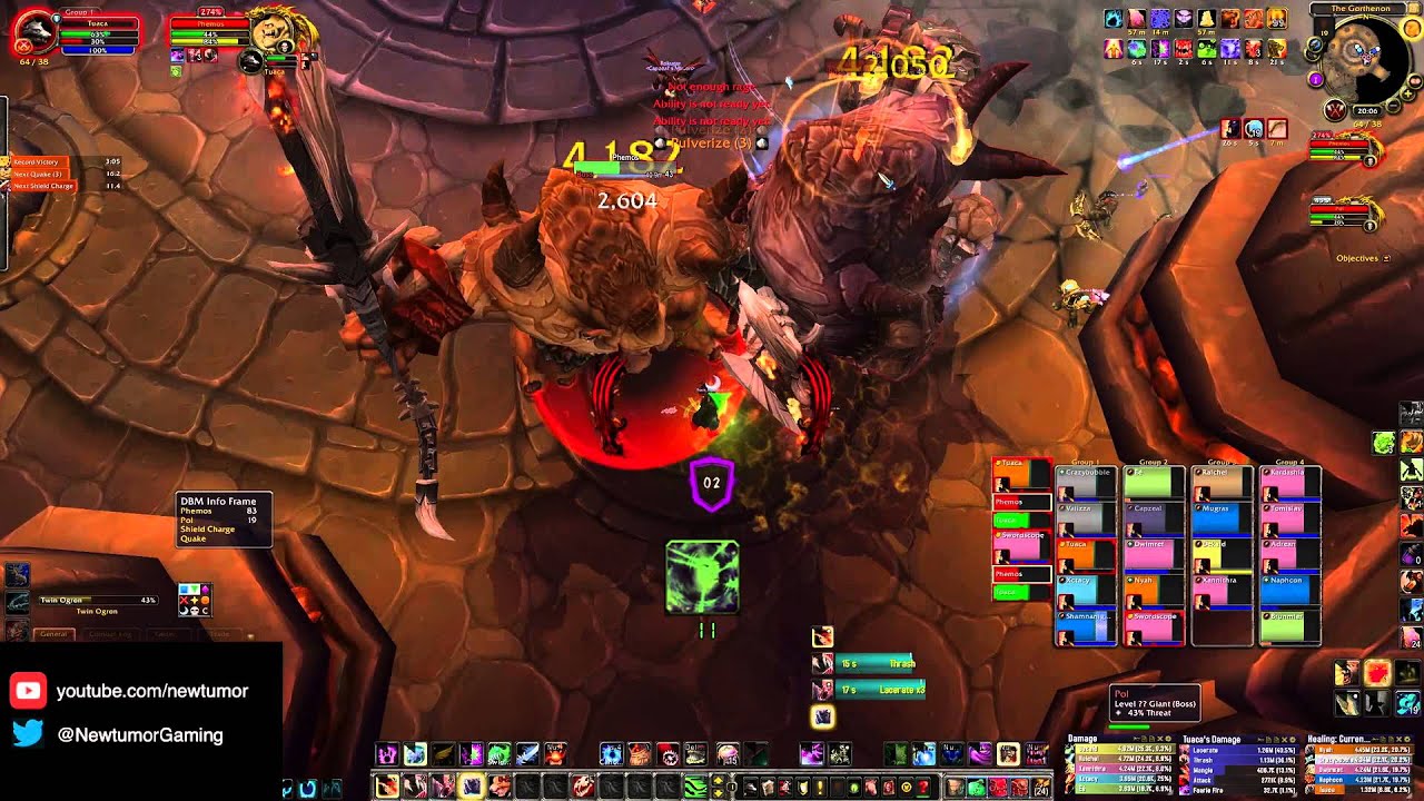 Twin Ogron - Highmaul Normal - Druid Tank POV