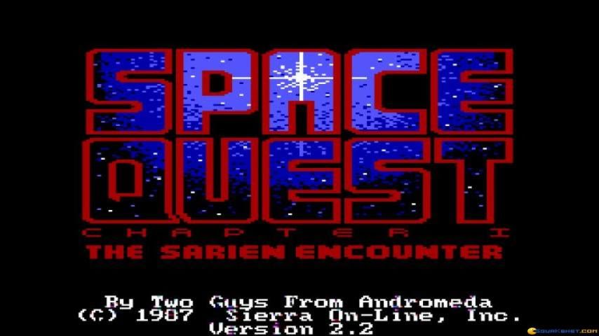 Space Quest - The Sarien Encounter gameplay (PC Game, 1986)
