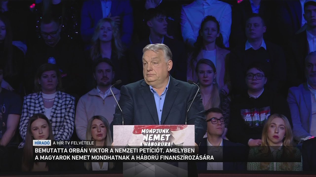 Bemutatta Orbán Viktor a kormány által indított nemzeti petíciót
